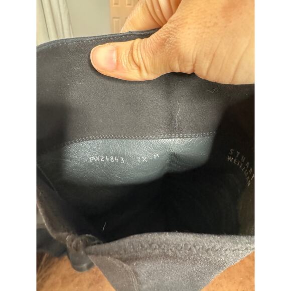 Stuart Weitzman 5050 Suede Embellished Studded Over The Knee Tall Boots size 7.5 - Picture 7 of 9